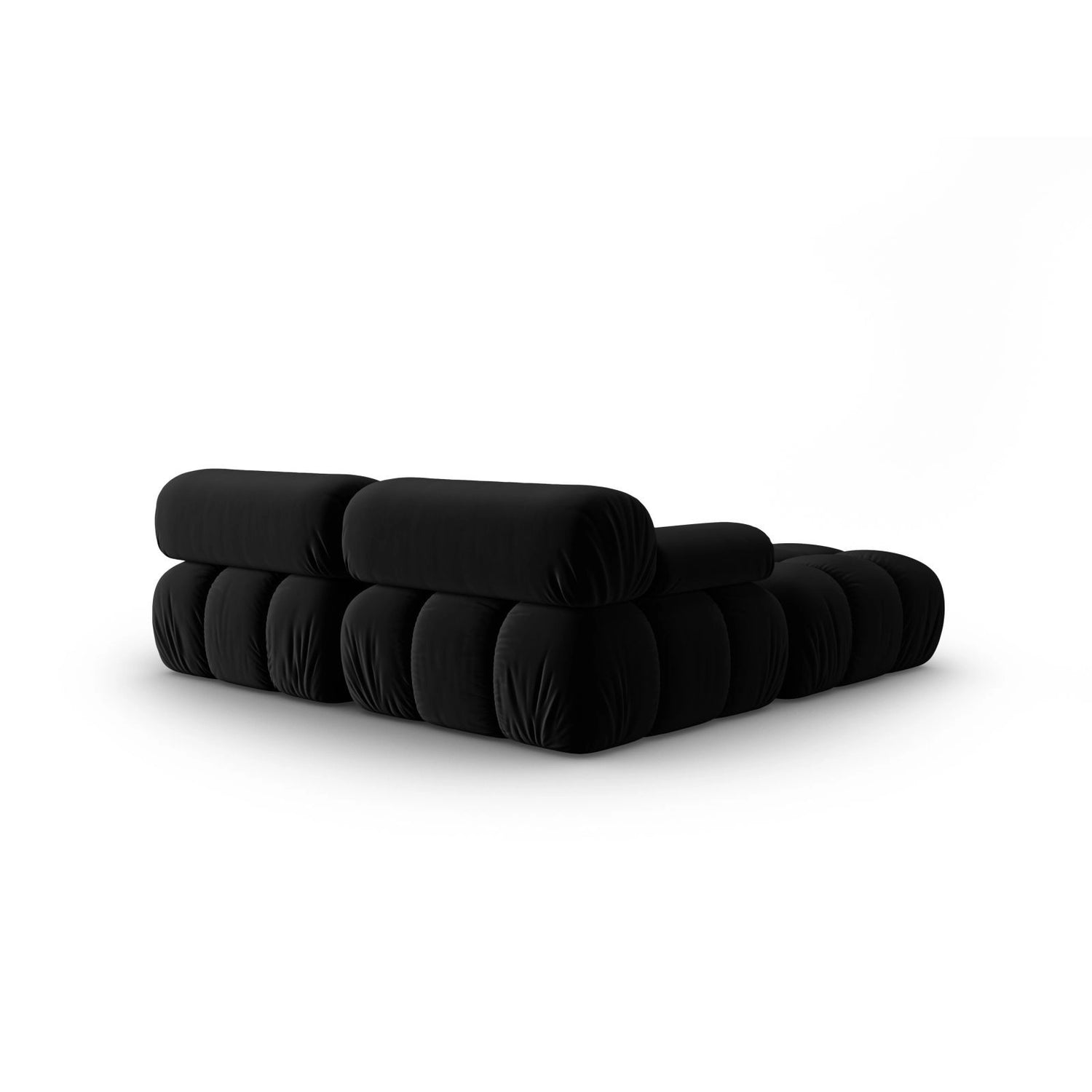 Cortina Modulares 3-Sitzer Ecksofa, Linke Seite, aus Samt in Schwarz (Bluvel 19), 188x188 cm von Cosmopolitan Design – Bild 5