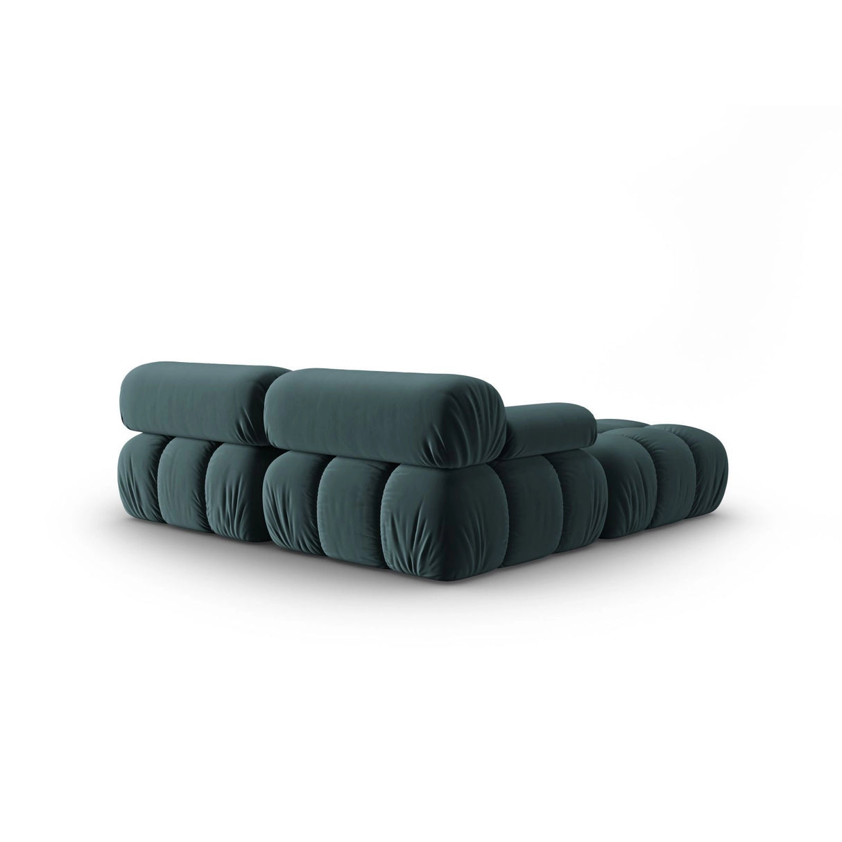 Cortina Modulares 3-Sitzer Ecksofa, Linke Seite, aus Samt in Türkis (Bluvel 85), 188x188 cm von Cosmopolitan Design – Bild 5