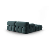 Cortina Modulares 3-Sitzer Ecksofa, Linke Seite, aus Samt in Türkis (Bluvel 85), 188x188 cm von Cosmopolitan Design – Bild 5