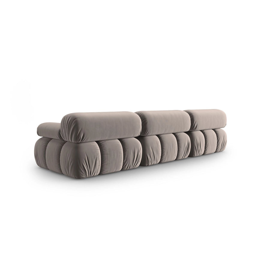 Cortina Modulares 3-Sitzer Sofa aus Samt in Cappuccino (Bluvel 40), 282x94 cm von Cosmopolitan Design – Bild 4