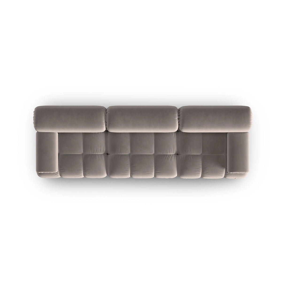 Cortina Modulares 3-Sitzer Sofa aus Samt in Cappuccino (Bluvel 40), 282x94 cm von Cosmopolitan Design – Bild 5