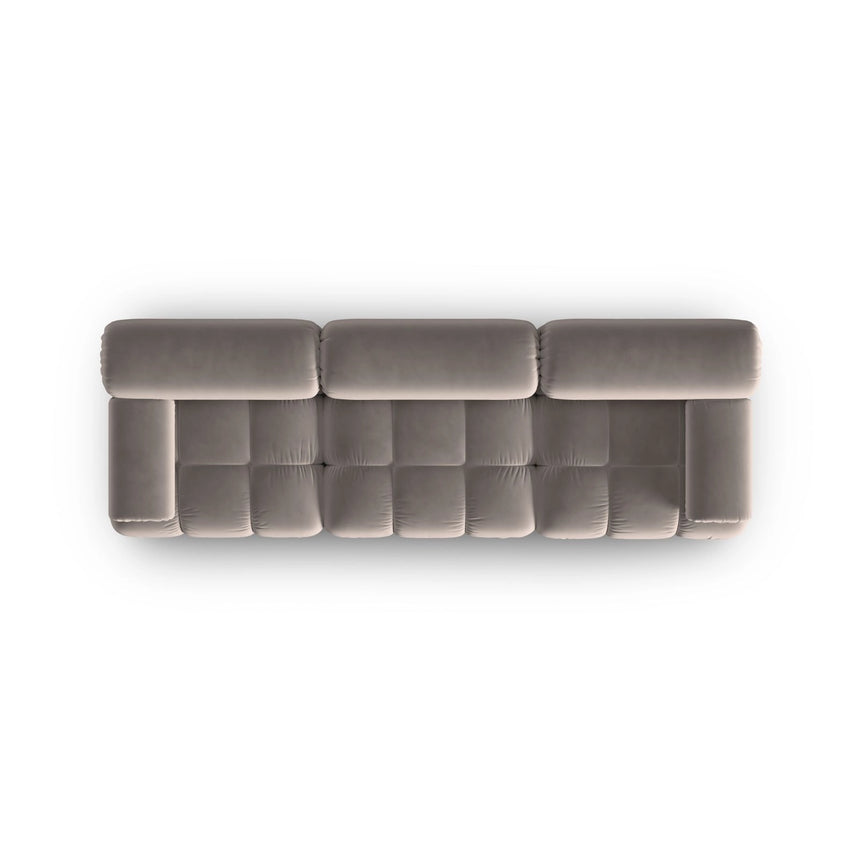 Cortina Modulares 3-Sitzer Sofa aus Samt in Cappuccino (Bluvel 40), 282x94 cm von Cosmopolitan Design – Bild 5