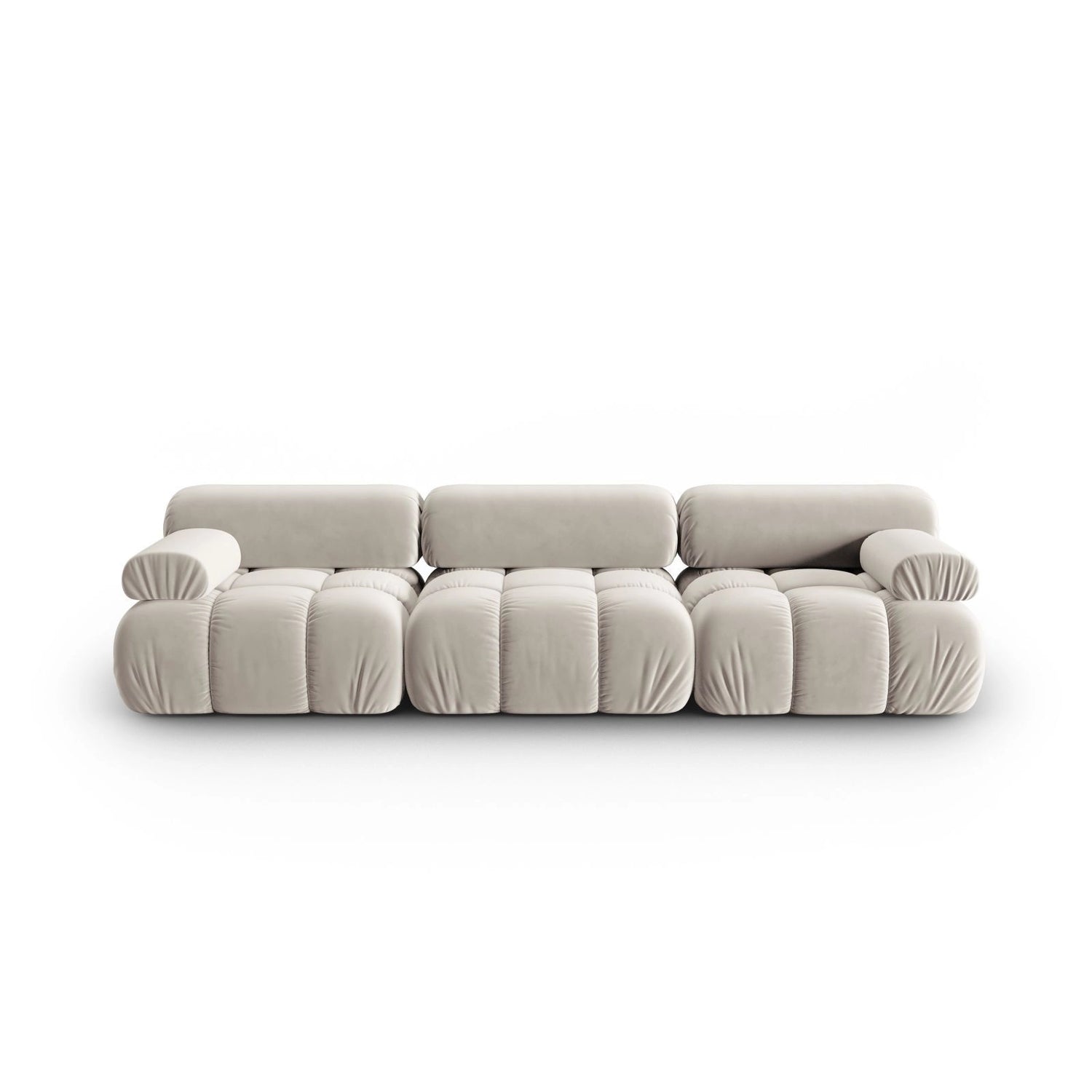 Cortina Modulares 3-Sitzer Sofa aus Samt in Dunkelbeige (Bluvel 30), 282x94 cm von Cosmopolitan Design – Bild 1