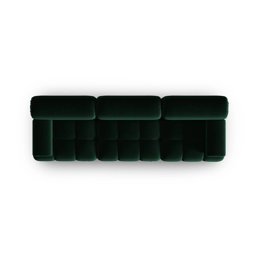 Cortina Modulares 3-Sitzer Sofa aus Samt in Flaschengrün (Bluvel 78), 282x94 cm von Cosmopolitan Design – Bild 5