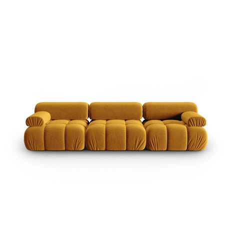 Cortina Modulares 3-Sitzer Sofa aus Samt in Gelb (Bluvel 68), 282x94 cm von Cosmopolitan Design – Bild 1