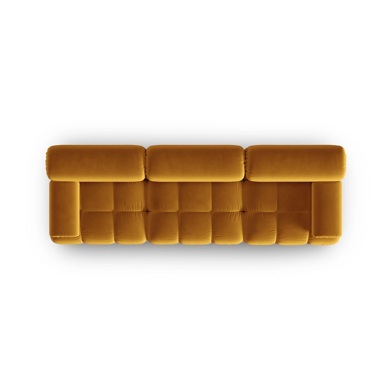 Cortina Modulares 3-Sitzer Sofa aus Samt in Gelb (Bluvel 68), 282x94 cm von Cosmopolitan Design – Bild 5