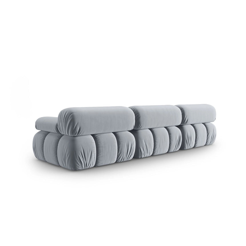 Cortina Modulares 3-Sitzer Sofa aus Samt in Hellblau (Bluvel 06), 282x94 cm von Cosmopolitan Design – Bild 4