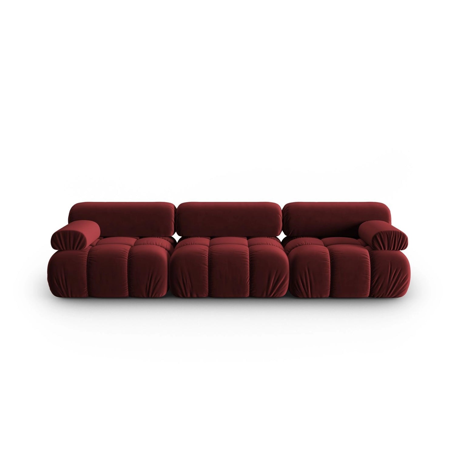Cortina Modulares 3-Sitzer Sofa aus Samt in Rot (Bluvel 59), 282x94 cm von Cosmopolitan Design – Bild 1