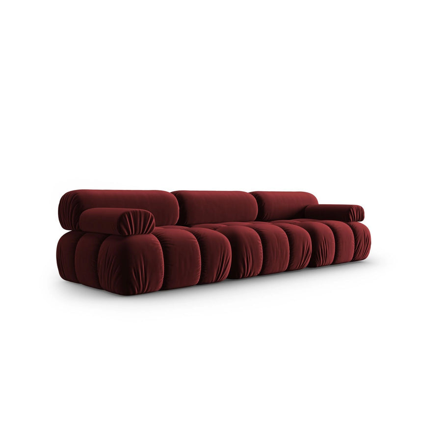 Cortina Modulares 3-Sitzer Sofa aus Samt in Rot (Bluvel 59), 282x94 cm von Cosmopolitan Design – Bild 3