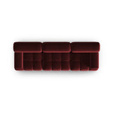 Cortina Modulares 3-Sitzer Sofa aus Samt in Rot (Bluvel 59), 282x94 cm von Cosmopolitan Design – Bild 5