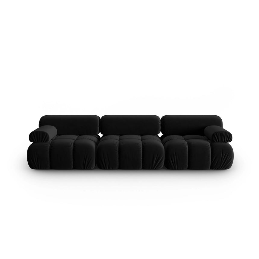Cortina Modulares 3-Sitzer Sofa aus Samt in Schwarz (Bluvel 19), 282x94 cm von Cosmopolitan Design – Bild 1