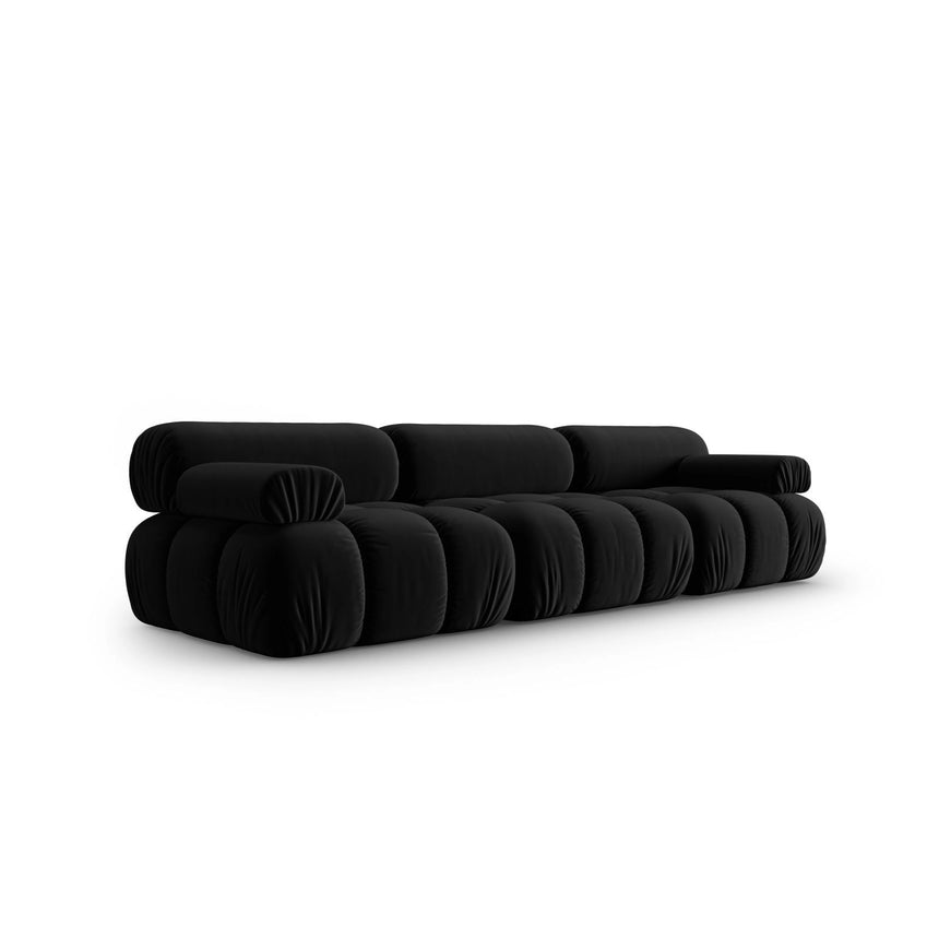 Cortina Modulares 3-Sitzer Sofa aus Samt in Schwarz (Bluvel 19), 282x94 cm von Cosmopolitan Design – Bild 3