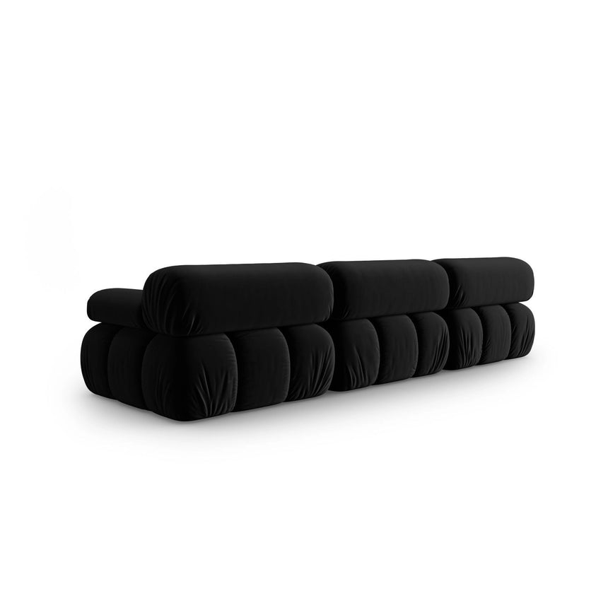 Cortina Modulares 3-Sitzer Sofa aus Samt in Schwarz (Bluvel 19), 282x94 cm von Cosmopolitan Design – Bild 4