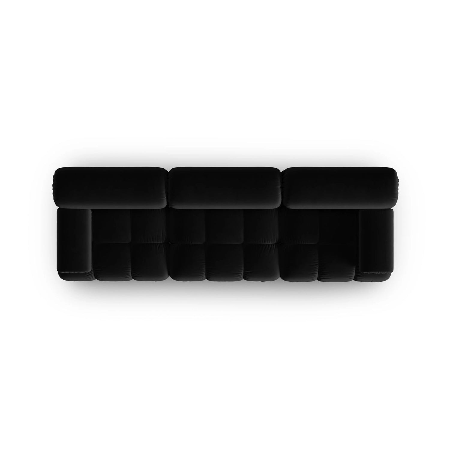 Cortina Modulares 3-Sitzer Sofa aus Samt in Schwarz (Bluvel 19), 282x94 cm von Cosmopolitan Design – Bild 5