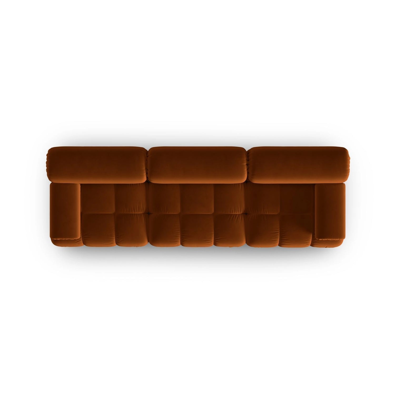 Cortina Modulares 3-Sitzer Sofa aus Samt in Terrakotta (Bluvel 4215), 282x94 cm von Cosmopolitan Design – Bild 5