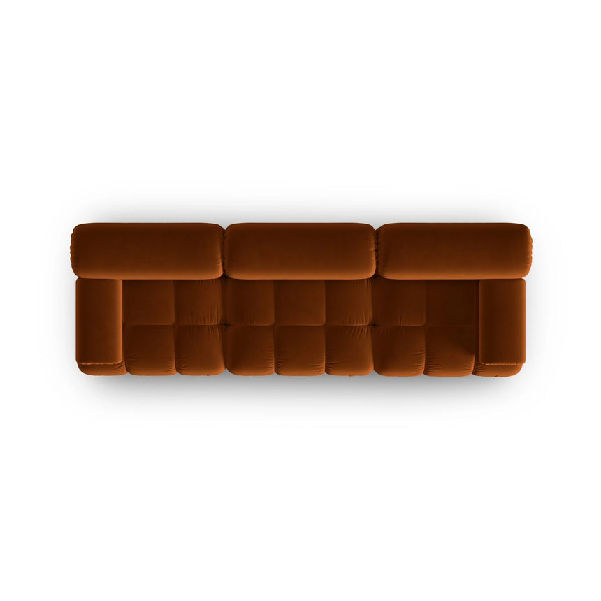 Cortina Modulares 3-Sitzer Sofa aus Samt in Terrakotta (Bluvel 4215), 282x94 cm von Cosmopolitan Design – Bild 5