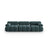 Cortina Modulares 3-Sitzer Sofa aus Samt in Türkis (Bluvel 85), 282x94 cm von Cosmopolitan Design – Bild 1