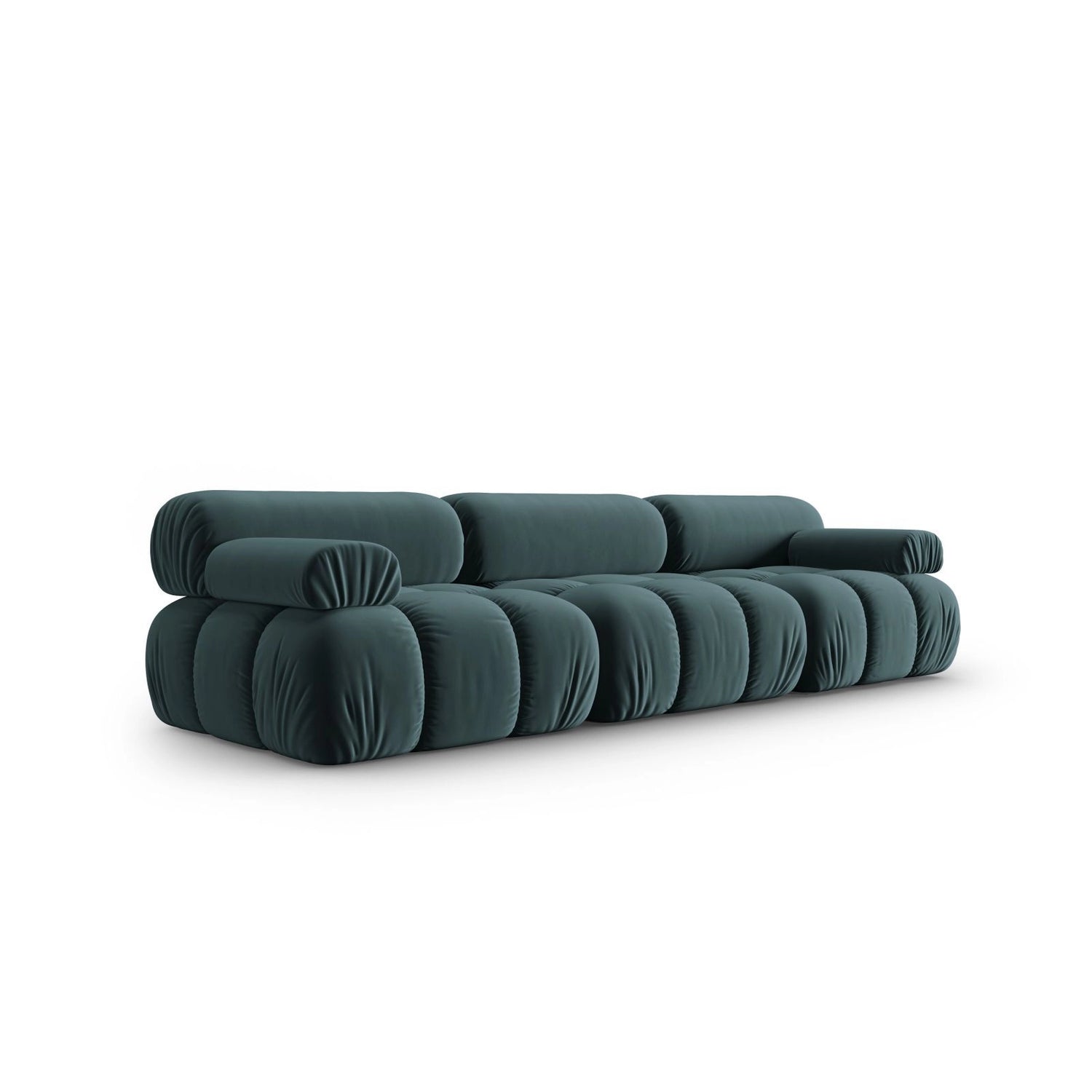 Cortina Modulares 3-Sitzer Sofa aus Samt in Türkis (Bluvel 85), 282x94 cm von Cosmopolitan Design – Bild 3