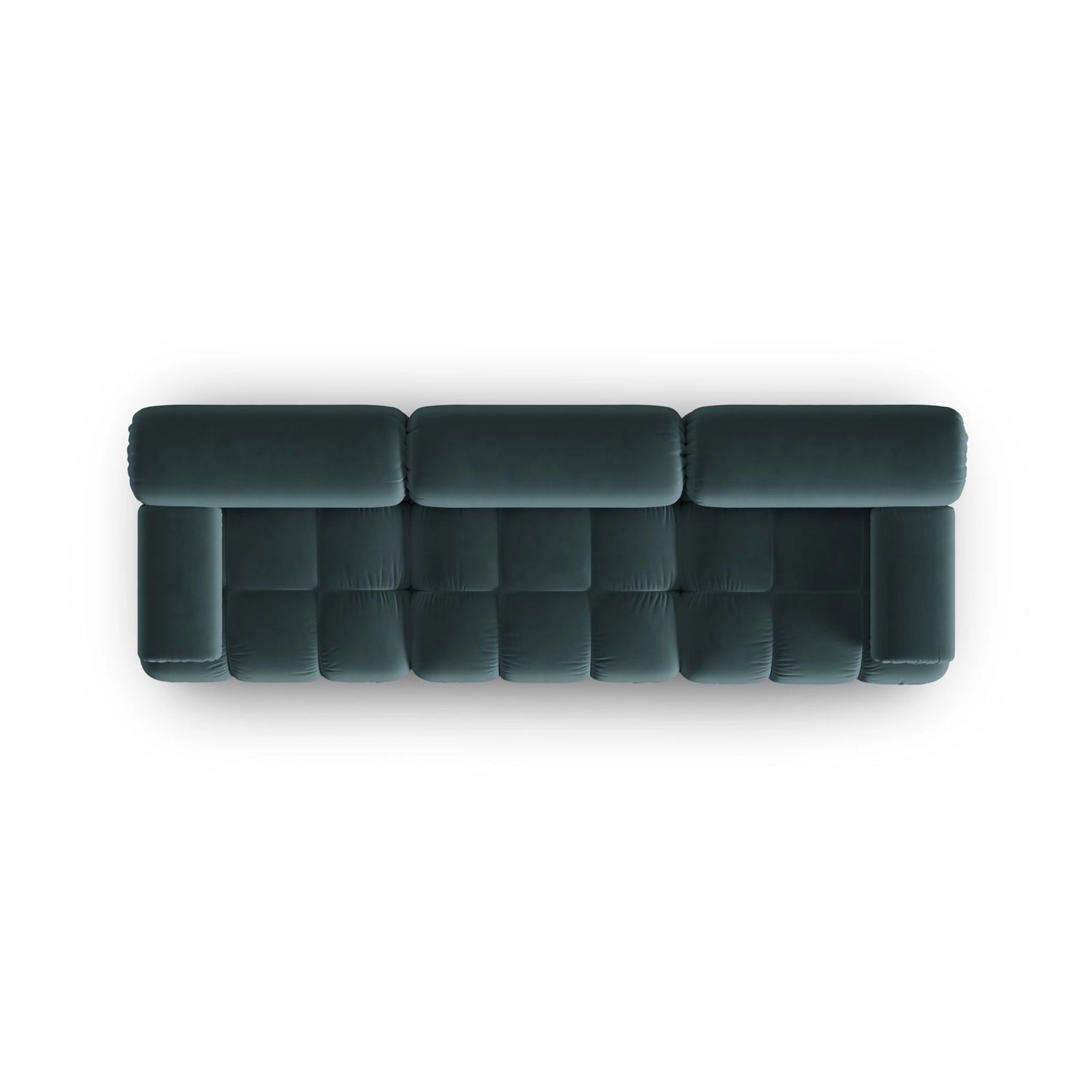 Cortina Modulares 3-Sitzer Sofa aus Samt in Türkis (Bluvel 85), 282x94 cm von Cosmopolitan Design – Bild 5