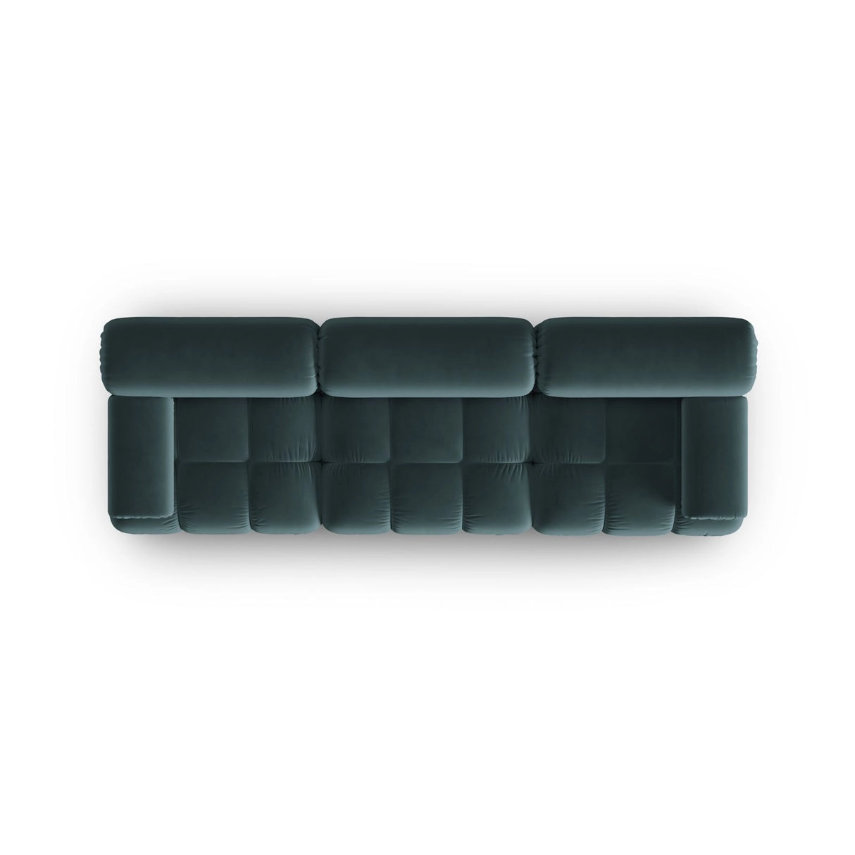 Cortina Modulares 3-Sitzer Sofa aus Samt in Türkis (Bluvel 85), 282x94 cm von Cosmopolitan Design – Bild 5