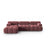 Cortina Modulares 4-Sitzer Ecksofa, Linke Seite, aus Samt, 282x155 cm von Cosmopolitan Design – Bild 1
