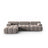 Cortina Modulares 4-Sitzer Ecksofa, Linke Seite, aus Samt in Cappuccino (Bluvel 40), 282x155 cm von Cosmopolitan Design – Bild 1