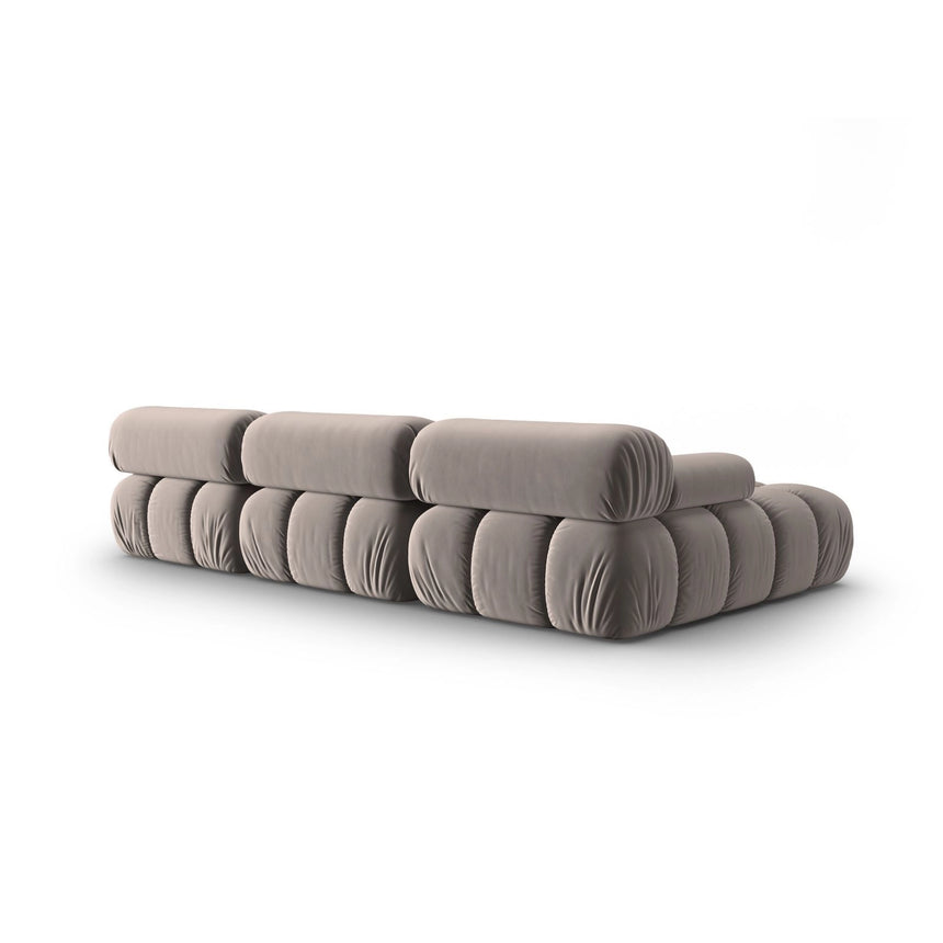 Cortina Modulares 4-Sitzer Ecksofa, Linke Seite, aus Samt in Cappuccino (Bluvel 40), 282x155 cm von Cosmopolitan Design – Bild 5