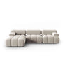 Cortina Modulares 4-Sitzer Ecksofa, Linke Seite, aus Samt in Dunkelbeige (Bluvel 30), 282x155 cm von Cosmopolitan Design – Bild 1
