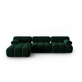 Cortina Modulares 4-Sitzer Ecksofa, Linke Seite, aus Samt in Flaschengrün (Bluvel 78), 282x155 cm von Cosmopolitan Design – Bild 1