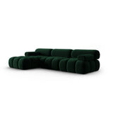 Cortina Modulares 4-Sitzer Ecksofa, Linke Seite, aus Samt in Flaschengrün (Bluvel 78), 282x155 cm von Cosmopolitan Design – Bild 3