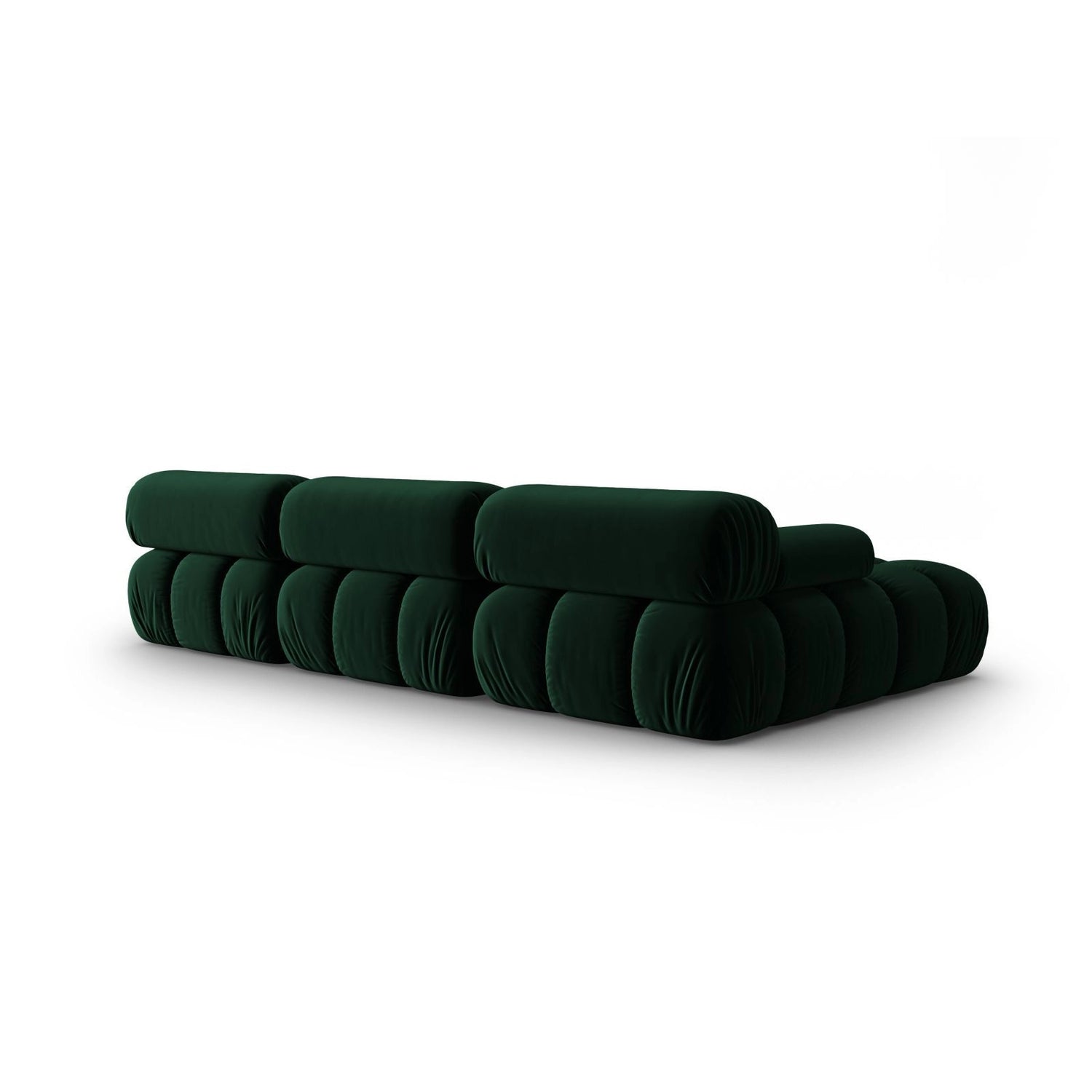 Cortina Modulares 4-Sitzer Ecksofa, Linke Seite, aus Samt in Flaschengrün (Bluvel 78), 282x155 cm von Cosmopolitan Design – Bild 5