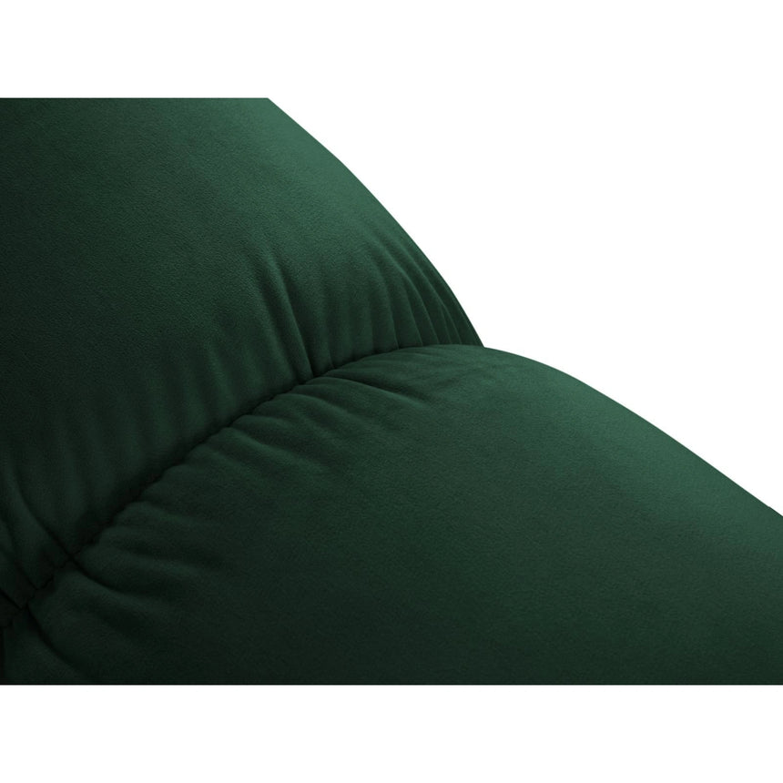 Cortina Modulares 4-Sitzer Ecksofa, Linke Seite, aus Samt in Flaschengrün (Bluvel 78), 282x155 cm von Cosmopolitan Design – Bild 7