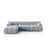 Cortina Modulares 4-Sitzer Ecksofa, Linke Seite, aus Samt in Hellblau (Bluvel 06), 282x155 cm von Cosmopolitan Design – Bild 1