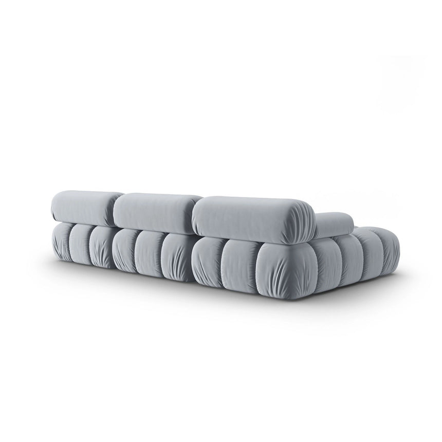 Cortina Modulares 4-Sitzer Ecksofa, Linke Seite, aus Samt in Hellblau (Bluvel 06), 282x155 cm von Cosmopolitan Design – Bild 5