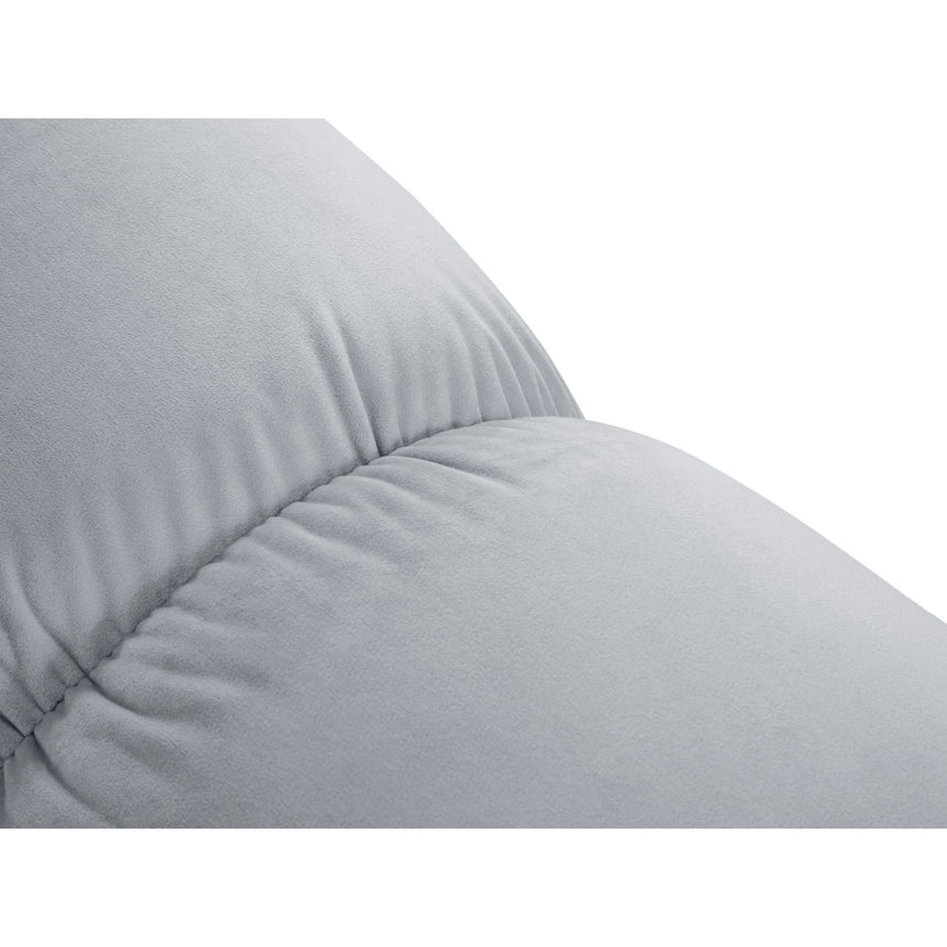 Cortina Modulares 4-Sitzer Ecksofa, Linke Seite, aus Samt in Hellblau (Bluvel 06), 282x155 cm von Cosmopolitan Design – Bild 7