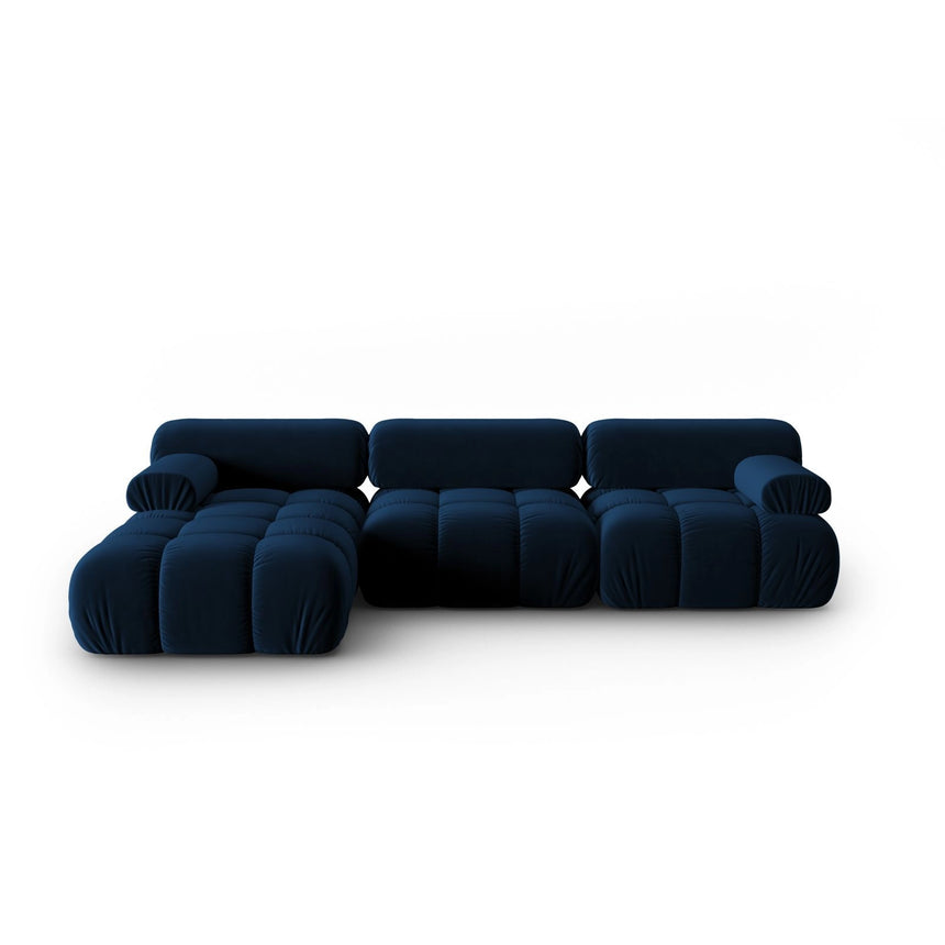 Cortina Modulares 4-Sitzer Ecksofa, Linke Seite, aus Samt in Königsblau (Bluvel 86), 282x155 cm von Cosmopolitan Design – Bild 1