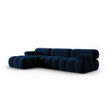 Cortina Modulares 4-Sitzer Ecksofa, Linke Seite, aus Samt in Königsblau (Bluvel 86), 282x155 cm von Cosmopolitan Design – Bild 3