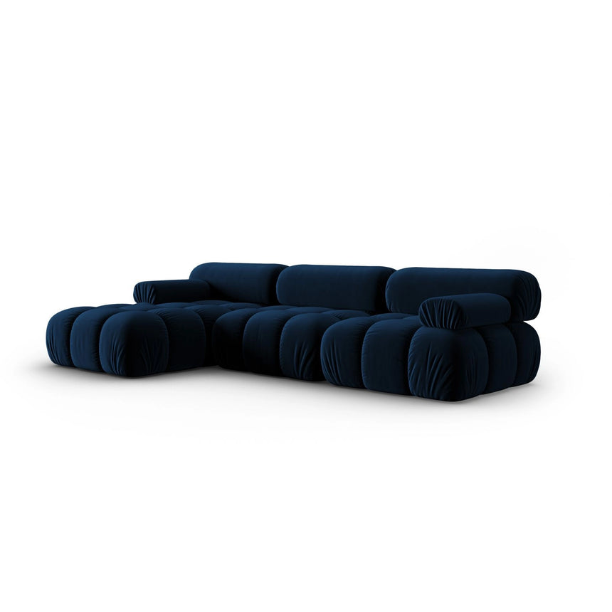 Cortina Modulares 4-Sitzer Ecksofa, Linke Seite, aus Samt in Königsblau (Bluvel 86), 282x155 cm von Cosmopolitan Design – Bild 3