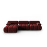 Cortina Modulares 4-Sitzer Ecksofa, Linke Seite, aus Samt in Rot (Bluvel 59), 282x155 cm von Cosmopolitan Design – Bild 1