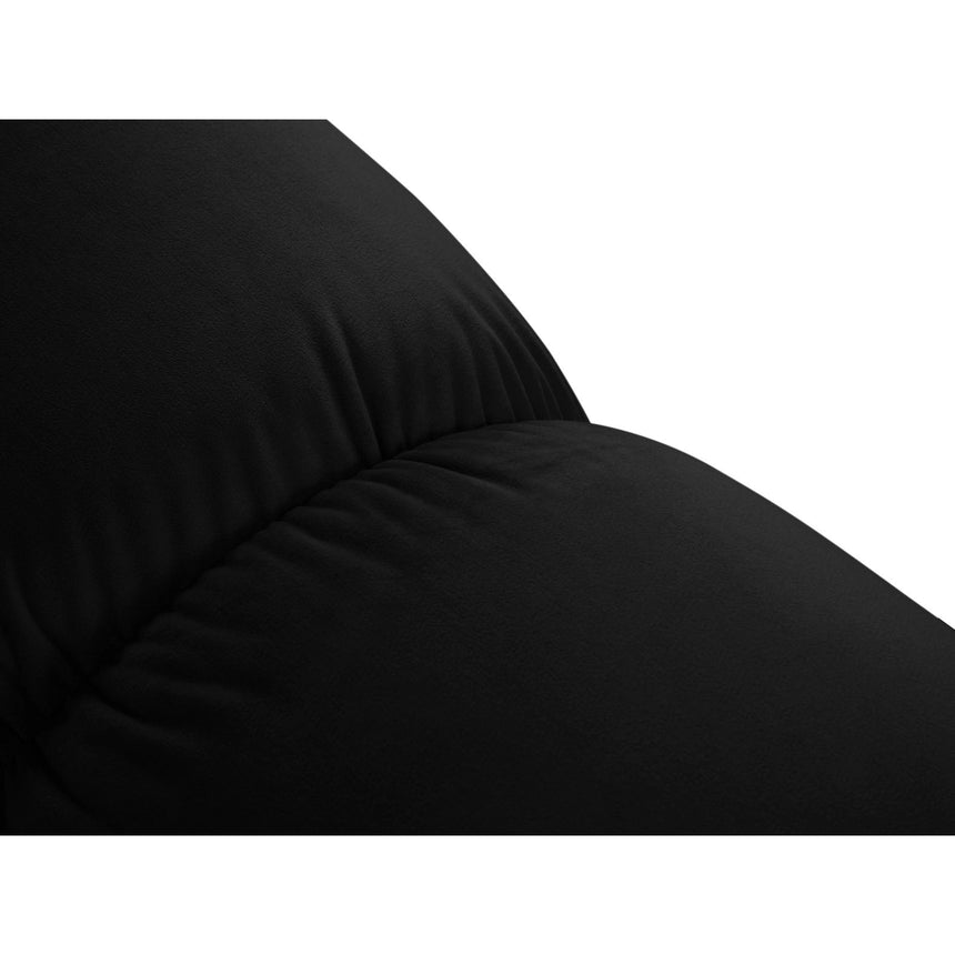 Cortina Modulares 4-Sitzer Ecksofa, Linke Seite, aus Samt in Schwarz (Bluvel 19), 282x155 cm von Cosmopolitan Design – Bild 7