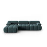 Cortina Modulares 4-Sitzer Ecksofa, Linke Seite, aus Samt in Türkis (Bluvel 85), 282x155 cm von Cosmopolitan Design – Bild 1