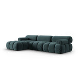 Cortina Modulares 4-Sitzer Ecksofa, Linke Seite, aus Samt in Türkis (Bluvel 85), 282x155 cm von Cosmopolitan Design – Bild 3