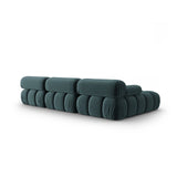 Cortina Modulares 4-Sitzer Ecksofa, Linke Seite, aus Samt in Türkis (Bluvel 85), 282x155 cm von Cosmopolitan Design – Bild 5