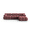 Cortina Modulares 4-Sitzer Ecksofa, Rechte Seite, aus Samt, 282x155 cm von Cosmopolitan Design – Bild 1