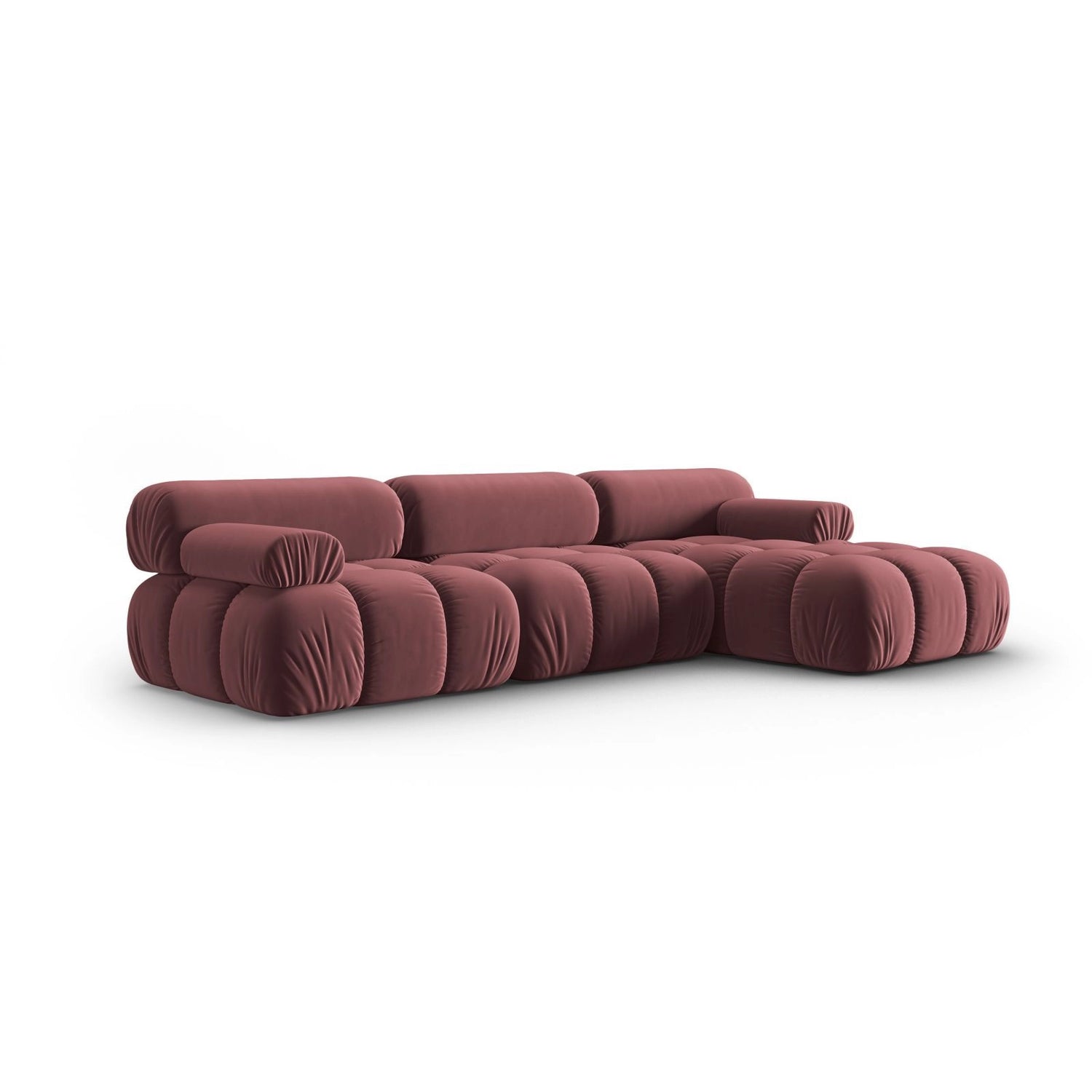 Cortina Modulares 4-Sitzer Ecksofa, Rechte Seite, aus Samt, 282x155 cm von Cosmopolitan Design – Bild 3