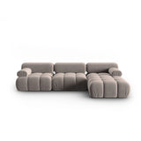 Cortina Modulares 4-Sitzer Ecksofa, Rechte Seite, aus Samt in Cappuccino (Bluvel 40), 282x155 cm von Cosmopolitan Design – Bild 1