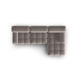 Cortina Modulares 4-Sitzer Ecksofa, Rechte Seite, aus Samt in Cappuccino (Bluvel 40), 282x155 cm von Cosmopolitan Design – Bild 6