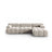 Cortina Modulares 4-Sitzer Ecksofa, Rechte Seite, aus Samt in Dunkelbeige (Bluvel 30), 282x155 cm von Cosmopolitan Design – Bild 1