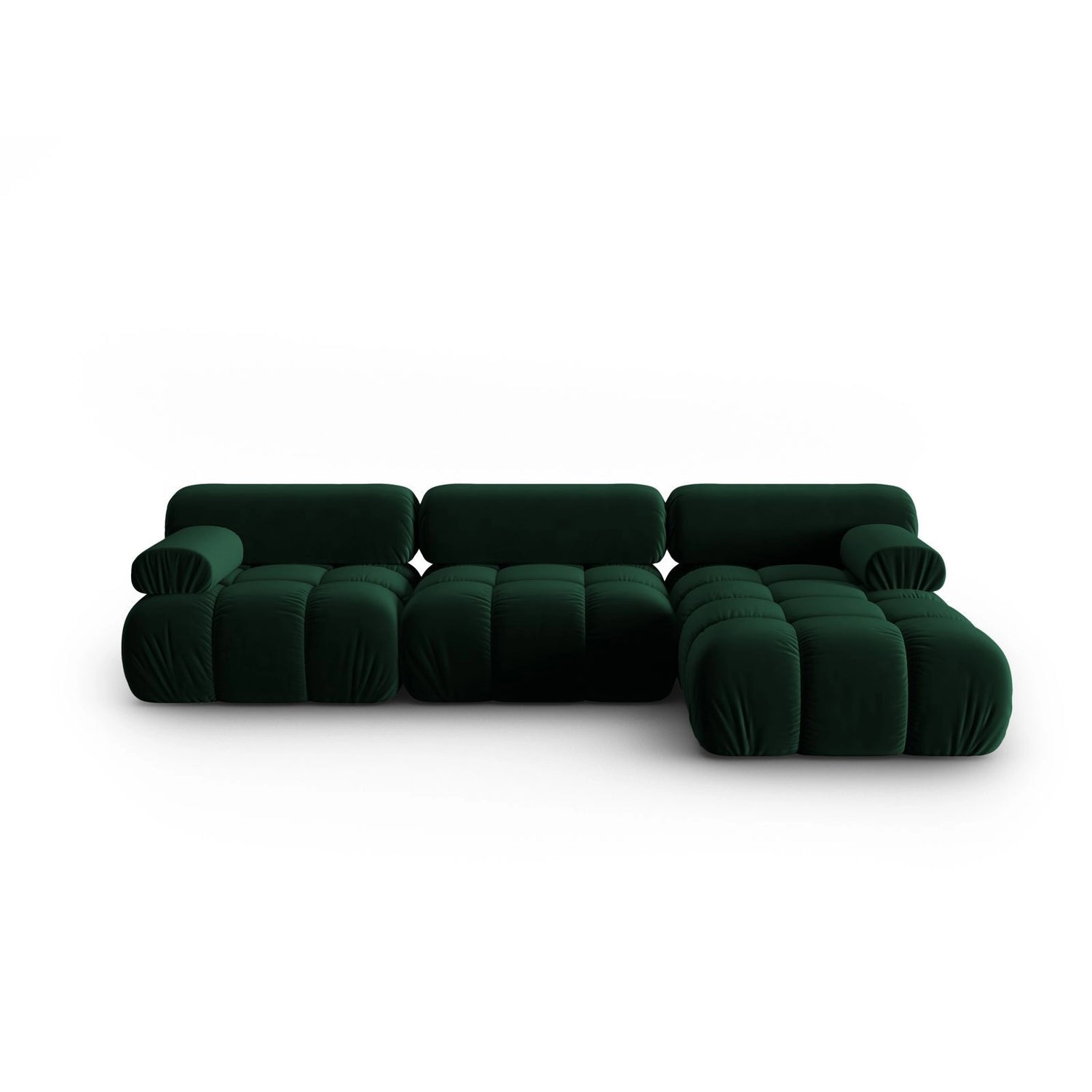 Cortina Modulares 4-Sitzer Ecksofa, Rechte Seite, aus Samt in Flaschengrün (Bluvel 78), 282x155 cm von Cosmopolitan Design – Bild 1