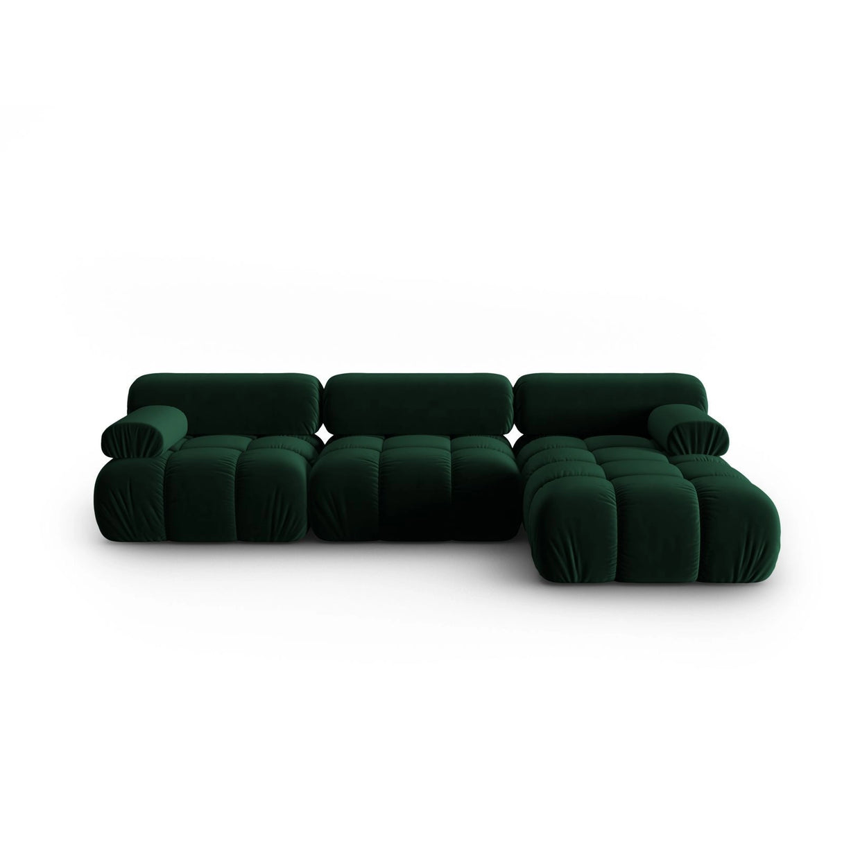 Cortina Modulares 4-Sitzer Ecksofa, Rechte Seite, aus Samt in Flaschengrün (Bluvel 78), 282x155 cm von Cosmopolitan Design – Bild 1
